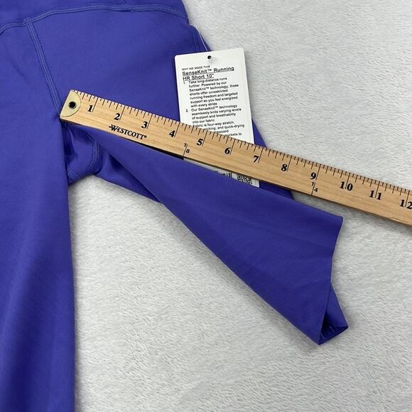 NWT Lululemon SenseKnit Running HR Short 10” Chai Purple Womens 2 - Picture 4 of 11